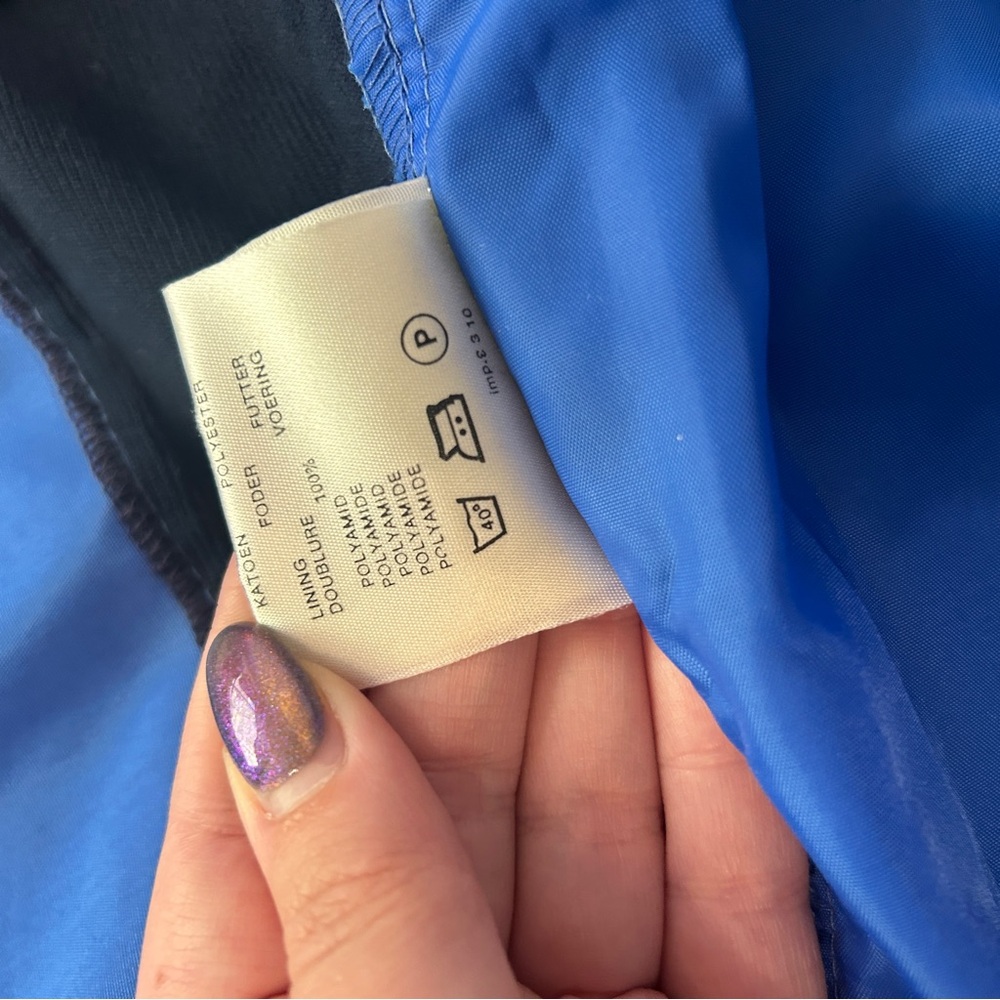 Vintage 70s 80s Tenson Sweden Blue & Navy Zip Windbreaker Streetwear Jacket - Picture 16 of 16